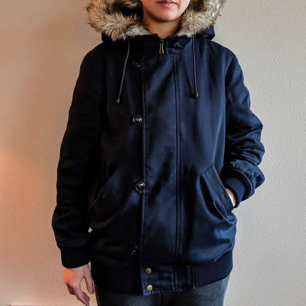 APC Blue Parka - Oversized Bomber Style